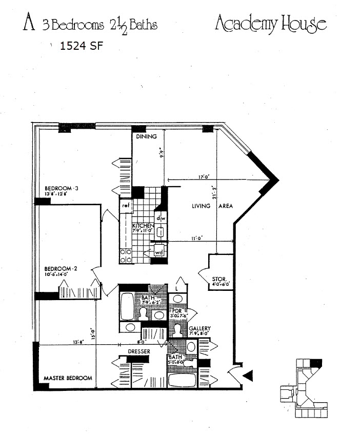 A-Unit floor plan