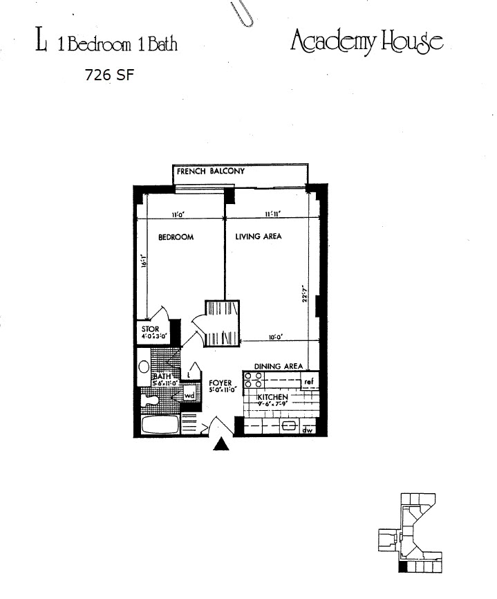 L-Unit floor plan