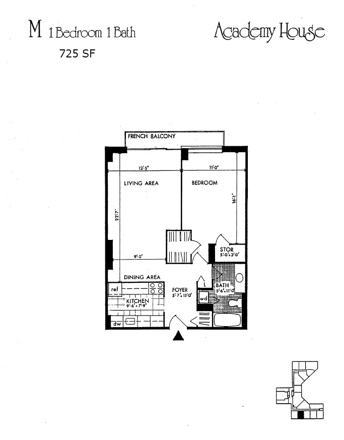 M-Unit floor plan